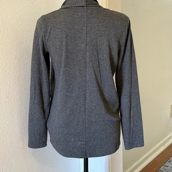 Liz Claiborne Weekend Grey and Silver Open Front Cardigan - Picture 3 of 5